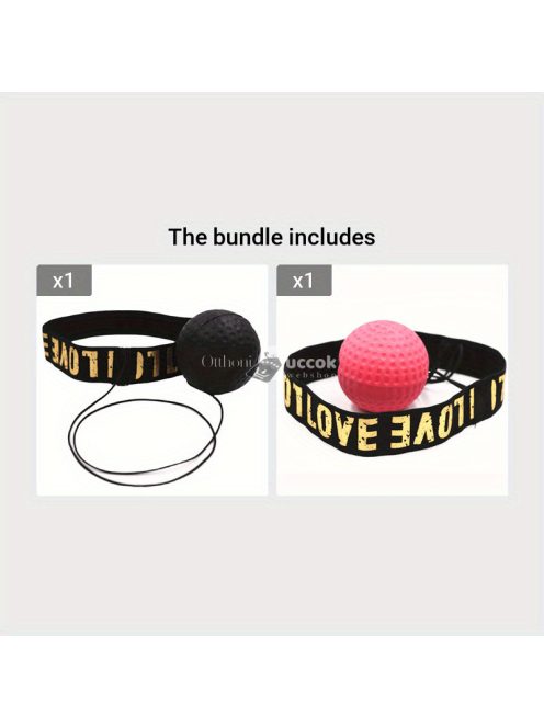 Bokszolói Készségeket Fejlesztő Fejpánt Labdával, Fekete Színben