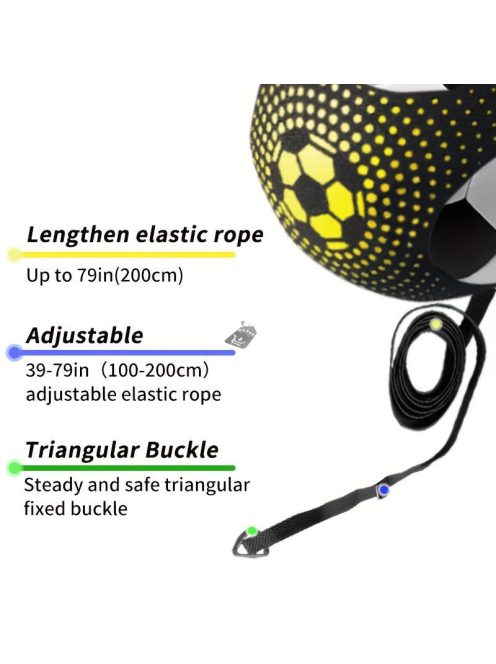 Labdarúgó edzőháló beépített zsinórral edzésekhez és gyakorláshoz