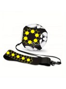 Labdarúgó edzőháló beépített zsinórral edzésekhez és gyakorláshoz