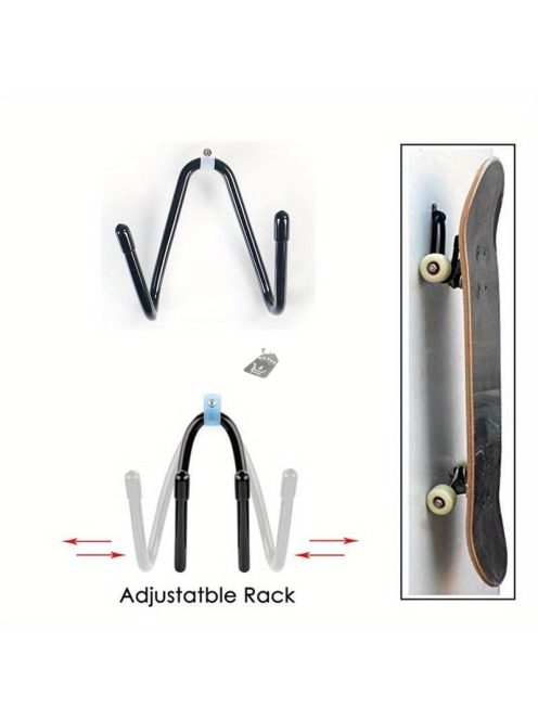 Falra szerelhető gördeszkatartó tároló és kiállító állvány