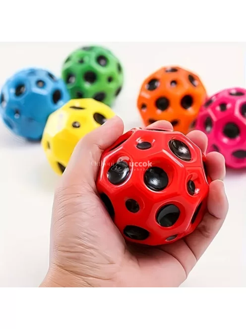 Magas Pattogó Labda Piros Színben, 1 db - Szórakoztató Játék Gyerekeknek és Felnőtteknek