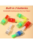 5db Ujjra rögzíthető rajzfilm vetítőlámpák különféle mintákkal és színes LED-ekkel gyerekeknek