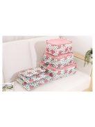 Bőrönd rendszerező szett, 6 db-os, kék színű utazási bőröndrendező készlet