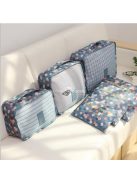 Bőrönd rendszerező szett, 6 db-os, kék színű utazási bőröndrendező készlet