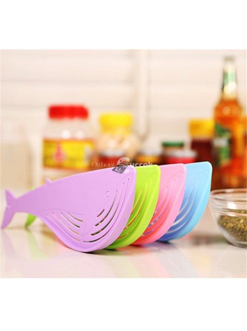 Bálna alakú tea- és kávészűrő konyhai kiegészítő