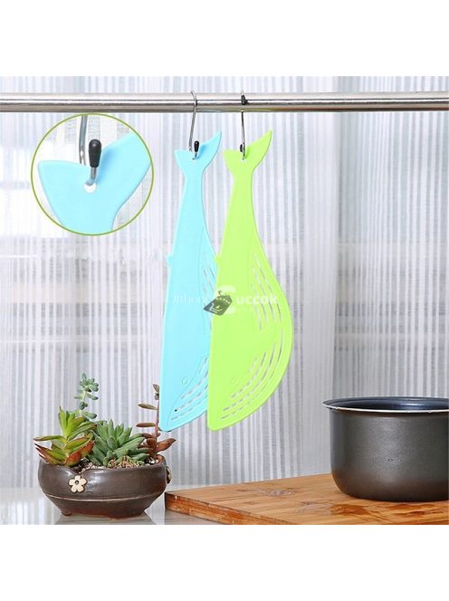 Bálna alakú tea- és kávészűrő konyhai kiegészítő