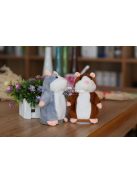 Világos barna interaktív beszélő hörcsög plüss játék gyerekeknek