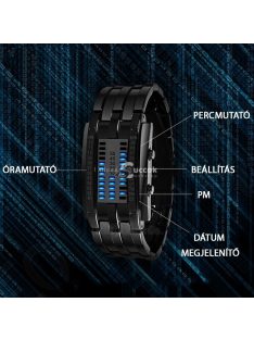   Futurisztikus bináris LED karóra innovatív időmegjelenítéssel férfiaknak és nőknek