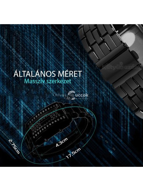 Futurisztikus bináris LED karóra innovatív időmegjelenítéssel férfiaknak és nőknek