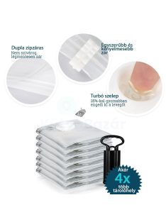   Vákuumzsák ruhatároláshoz - Kompakt vákuum ruhazsák helytakarékos tároláshoz