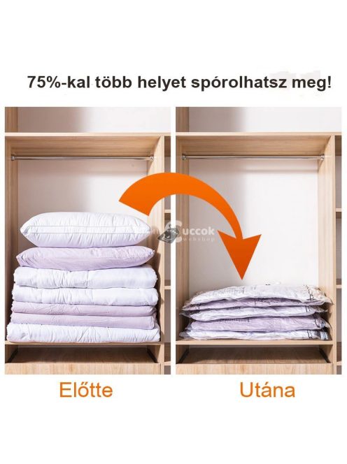 Vákuumzsák ruhatároláshoz - Kompakt vákuum ruhazsák helytakarékos tároláshoz