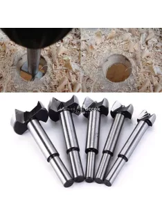   5 db-os Forstner fúrószár készlet precíziós faipari munkákhoz