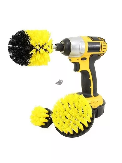 Fúrógéphez csatlakoztatható súrolókefe szett háztartási és ipari tisztításhoz
