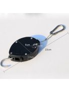 Függő növényekhez tervezett emelő csiga rendszer