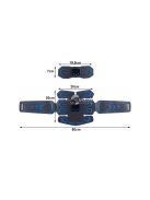 3 az 1-ben EMS elektromos hasizom stimulátor - elektrostimulátor izomformáláshoz és erősítéshez