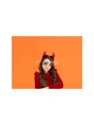 Ördög Szarv Fejpánt Halloween és Farsangi Jelmez Kiegészítő Gyerekeknek és Felnőtteknek