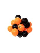 Halloween dekorációs lufi szett, fekete és narancssárga színekben, 20 darabos csomagban