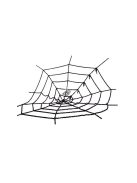 Fekete Mesterséges Nagy Pókháló Halloween Dekoráció - Beltéri és Kültéri Használatra