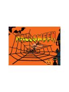 Fekete Mesterséges Nagy Pókháló Halloween Dekoráció - Beltéri és Kültéri Használatra