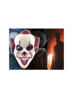   Halloween Pennywise bohóc maszk - rémisztő It bohóc jelmez kiegészítő felnőtteknek és gyerekeknek