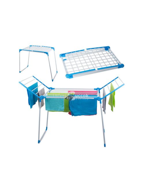 Nagy méretű összecsukható ruhaszárító állvány - kényelmes és praktikus tárolási megoldás otthonra.