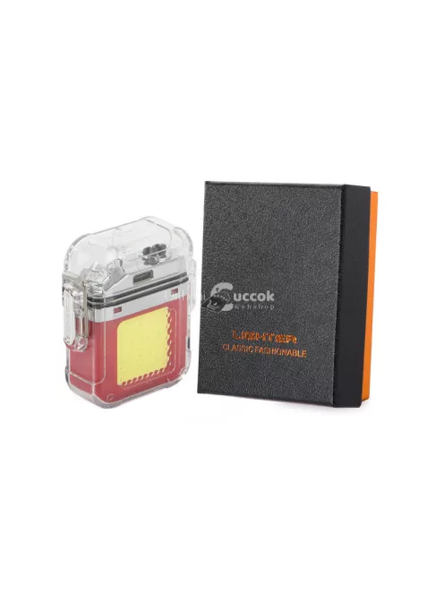 Elektromos USB töltésű plazma öngyújtó beépített LED világítással