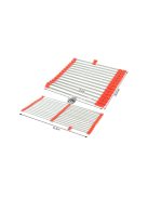 Összecsukható sütő alátét és csepegtetőtálca konyhai kiegészítőként sütéshez és szárításhoz