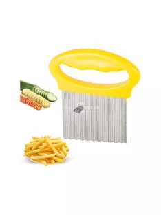   Hullámos pengés rozsdamentes acél kés burgonya, gyümölcs és zöldség vágásához és szeleteléséhez