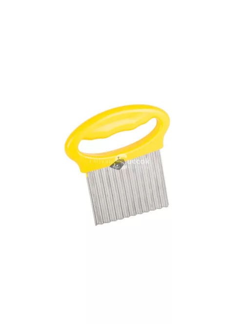 Hullámos pengés rozsdamentes acél kés burgonya, gyümölcs és zöldség vágásához és szeleteléséhez