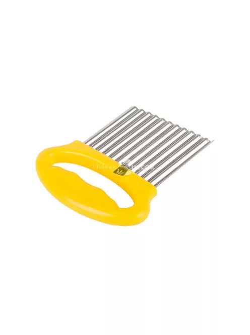 Hullámos pengés rozsdamentes acél kés burgonya, gyümölcs és zöldség vágásához és szeleteléséhez