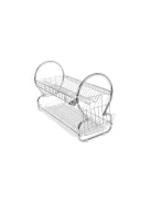 Kétszintes csepegtető állvány robotgép tartozékok szárítására és tárolására