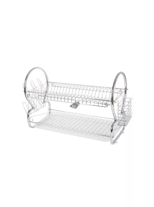 Kétszintes csepegtető állvány robotgép tartozékok szárítására és tárolására