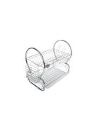 Mosogatógép szárító állvány, dupla emeletes edénycsepegtető keverővel