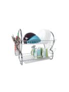 Mosogatógép szárító állvány, dupla emeletes edénycsepegtető keverővel