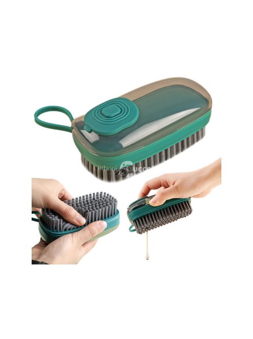 Tisztítókefe beépített folyadékadagolóval háztartási és ipari felhasználásra