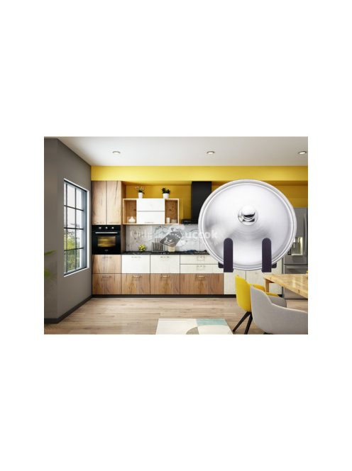 Konyhai fali fedőtartó - praktikus és helytakarékos tárolómegoldás konyhai eszközöknek.