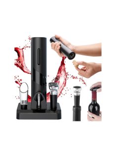   Elektromos Dugóhúzó Bort Nyitó Szett - Automatikus Borosüveg Nyitó Készlet