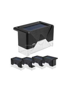   Napelemes LED Kerti és Lépcső Lámpa 4 db - Terasz, Kerítés, Éjjeli Fényérzékelővel