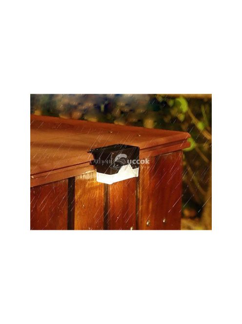 Napelemes LED Kerti és Lépcső Lámpa 4 db - Terasz, Kerítés, Éjjeli Fényérzékelővel