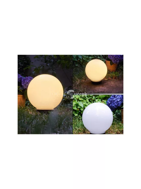 4 db színes RGB napelemes kerti dekorációs gömb lámpa, 10 cm átmérőjű