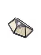 Napelemes kültéri LED lámpa 100 LED-del és alkonyat érzékelővel energiatakarékos világításhoz