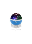 Forgatható csillagos éjszakai fényforrás gyerekszobába és hálószobába dekoratív világítótestként