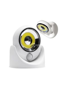   Mozgásérzékelős LED COB 360 fokos újratölthető akkumulátoros lámpa kültéri és beltéri használatra