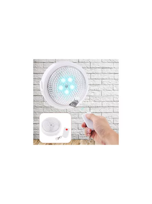 Érintésérzékeny LED lámpa 5 darab LED-del, távirányítóval és elemekkel, otthoni világításhoz