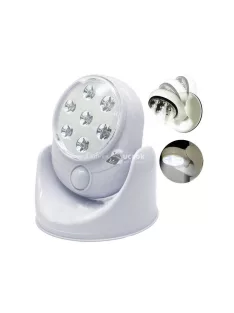   7 LED-es vezeték nélküli mozgásérzékelős lámpa 360 fokos forgathatósággal