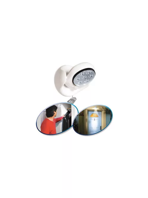 7 LED-es vezeték nélküli mozgásérzékelős lámpa 360 fokos forgathatósággal