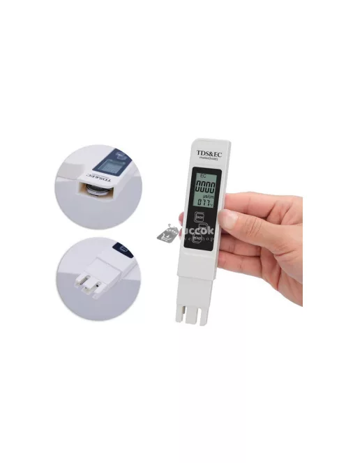 TDS EC Osmosis Vízkeménység és Hőmérséklet Mérő Készülék