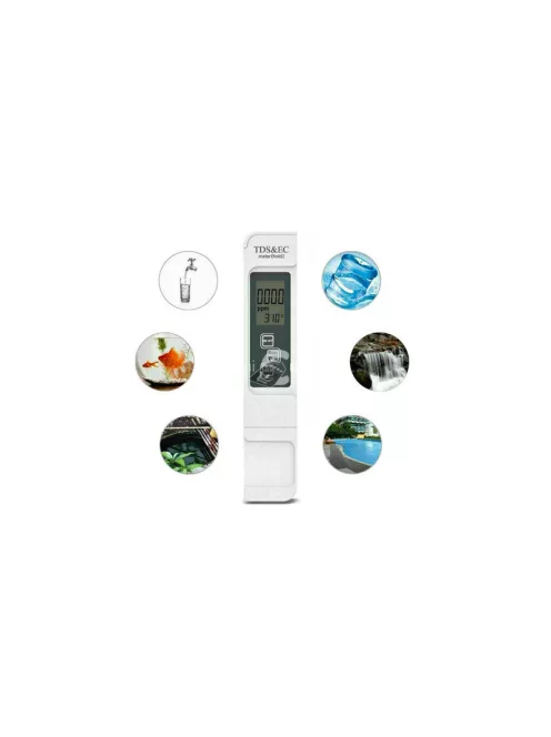 TDS EC Osmosis Vízkeménység és Hőmérséklet Mérő Készülék