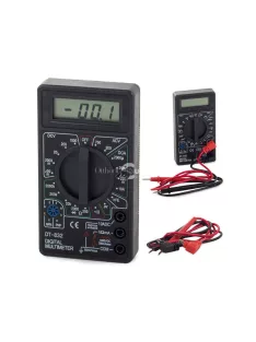   Digitális multiméter teszter LCD kijelzővel - Precíziós mérőműszer feszültségméréshez, áramméréshez és ellenállásméréshez
