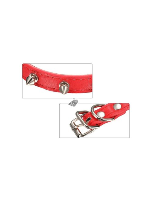 Tüskés kutya nyakörv öko bőr, állítható méretű, tartós és stílusos kiegészítő kutyáknak